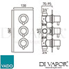 VADO CEL 128D2 CP DX Spare Parts Diagram