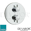 VADO CEL-148C/RO-3/4-C/P Celsius Round 1 Outlet 2 Handle Concealed Thermostatic Shower