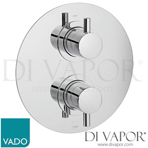 VADO CEL-148D/RO-C/P DX Celsius 1 Outlet, 2 Handle Concealed Thermostatic Valve with Round BackPlate Spare Parts