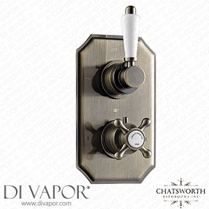 Chatsworth 1928 Antique Brass Twin Concealed Shower Valve - CH24VAB Spare Parts