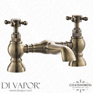 Chatsworth 1928 Antique Brass Crosshead Bath Filler Tap - CHBFBRA Spare Parts