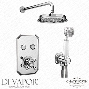 Chatsworth 1928 Traditional Push-Button Shower Valve Pack with Handset + Rainfall Shower Head - CHT-PB-PK2 Spare Parts