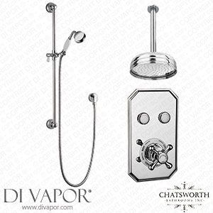 Chatsworth 1928 Traditional Push-Button Shower Pack with Slide Rail Kit + Ceiling Mounted Head - CHT-PB-PK3 Spare Parts