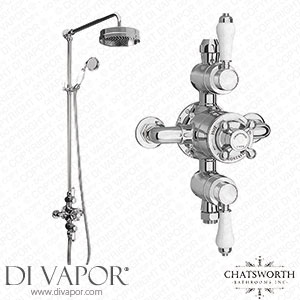 Chatsworth 1928 Traditional Triple Exposed Shower Valve inc. Luxury Riser Kit Diverter 8 Rose + Handset - CHTSPK2 Spare Parts