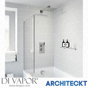 Architeckt CONCEALEDSQR11 Thermostatic Concealed Square Shower Bath Filler Wall Mounted Fixed Head Chrome Spare Parts