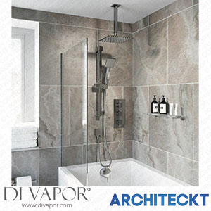 Architeckt CONCEALEDSQR13 Thermostatic Square Concealed Shower Ceiling Mounted Adjustable Riser Handset Spare Parts