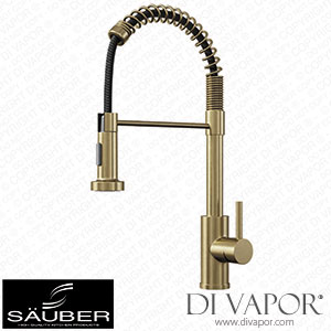 Sauber Contra Pull Out Kitchen Tap Single Lever Brushed Brass CONTRAKTPOBB Spare Parts