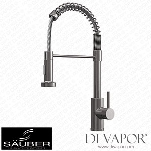 Sauber Contra Pull Out Kitchen Tap Single Lever Brushed Stainless Steel CONTRAKTPOBS Spare Parts