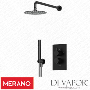 Merano COSENZASHWRNDBLK Modern Mixer Shower Thermostatic Concealed Spare Parts