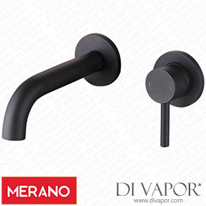 Merano COSENZAWALLTAPBLK Modern Wall Mounted Basin Sink Tap Spare Parts