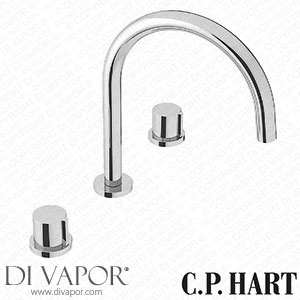 C.P. Hart Pacific Three Piece Basin Mixer Arc Spout Spare Parts