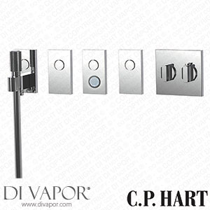 C.P. Hart Switch Concealed Thermostatic Valve with Rain-Jet Handshower Control Body Jet Control and Two Single On/Off Controls CP DV 500 Spare Parts