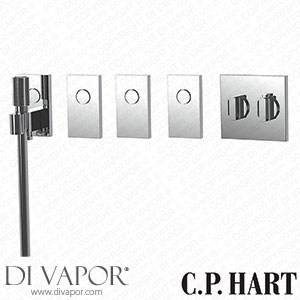 C.P. Hart Switch Concealed Thermostatic Valve with Rain-Jet Handshower Control and Three Single On/Off Controls CP DV 502 Spare Parts