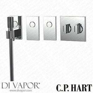 C.P. Hart Switch Concealed Thermostatic Valve with Rain-Jet Handshower Control and Two Single On/Off Controls CP DV 505 Spare Parts