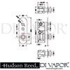 Hudson Reed Topaz Push-Button Shower Valve Dimension