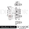 Hudson Reed Topaz Three Outlet Push-Button Shower Valve Dimensions