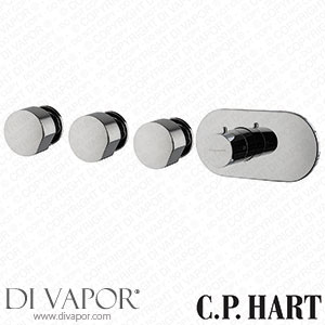 C.P. Hart SO Thermostatic Mixer with Three Shut Off Valves CPHSOTERMO3WCP Spare Parts