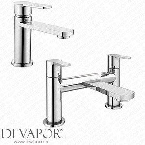 Victorian Plumbing Brooklyn Modern Chrome Bathroom Tap Package - CPT8 Spare Parts