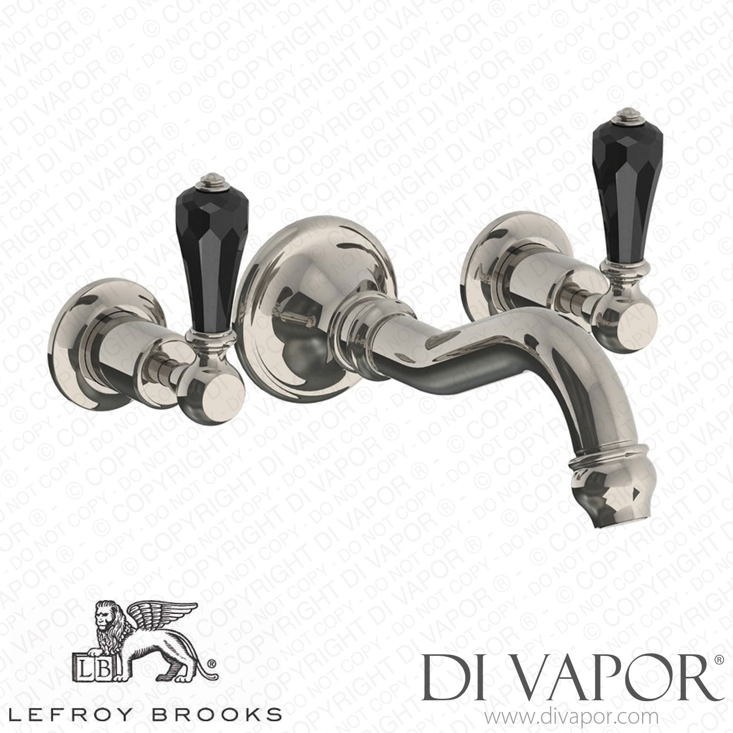 Lefroy Brooks La Chapelle Wall Bath Filler With Black Crystal Levers (Cr 1290) Spare Parts