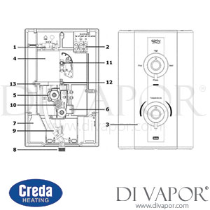 Creda Spray Spa Electric Shower - 832/7565 (2006 - Current) Spare Parts