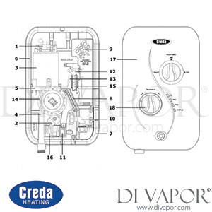 Creda Spa200 Electric Shower (2009 - Current) Spare Parts