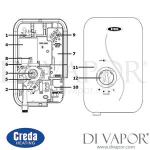 Creda Spa100 Electric Shower (2009 - Current) Spare Parts