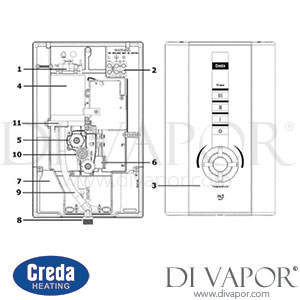 Creda Jet Spa Electric Shower (2008 - Current) Spare Parts