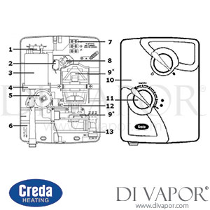 Creda Expressions 570 Pumped electric (2008 - Current) Spare Parts