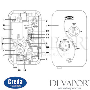 Creda Expressions 500S Electric Shower (2009 - Current) Spare Parts