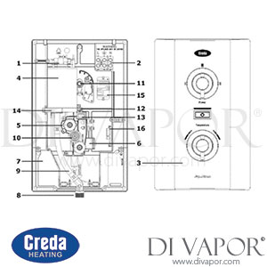 Creda Aquawave Electric Shower (2007 - Current) Spare Parts