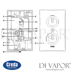 Creda Aquawave 2 Electric Shower (2010 - Current) Spare Parts