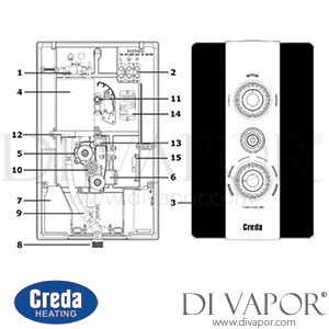 Creda AquaNoir Electric Shower (2009 - Current) Spare Parts