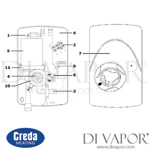 Creda 850DL Electric Shower (2010 - Current) Spare Parts