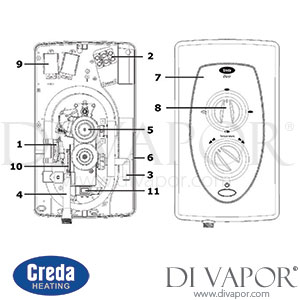 Creda 620 Slimline Spare Parts