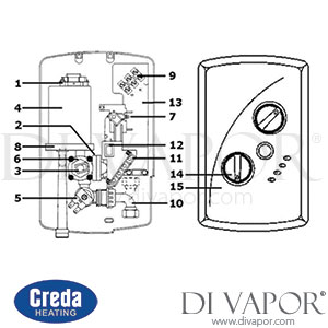 Creda Florida Plus Shower Spare Parts