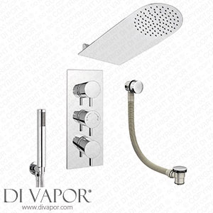 Cruze Modern Shower Package (Fixed Head Round Handset + Overflow Bath Filler) - CRZMSPK Spare Parts