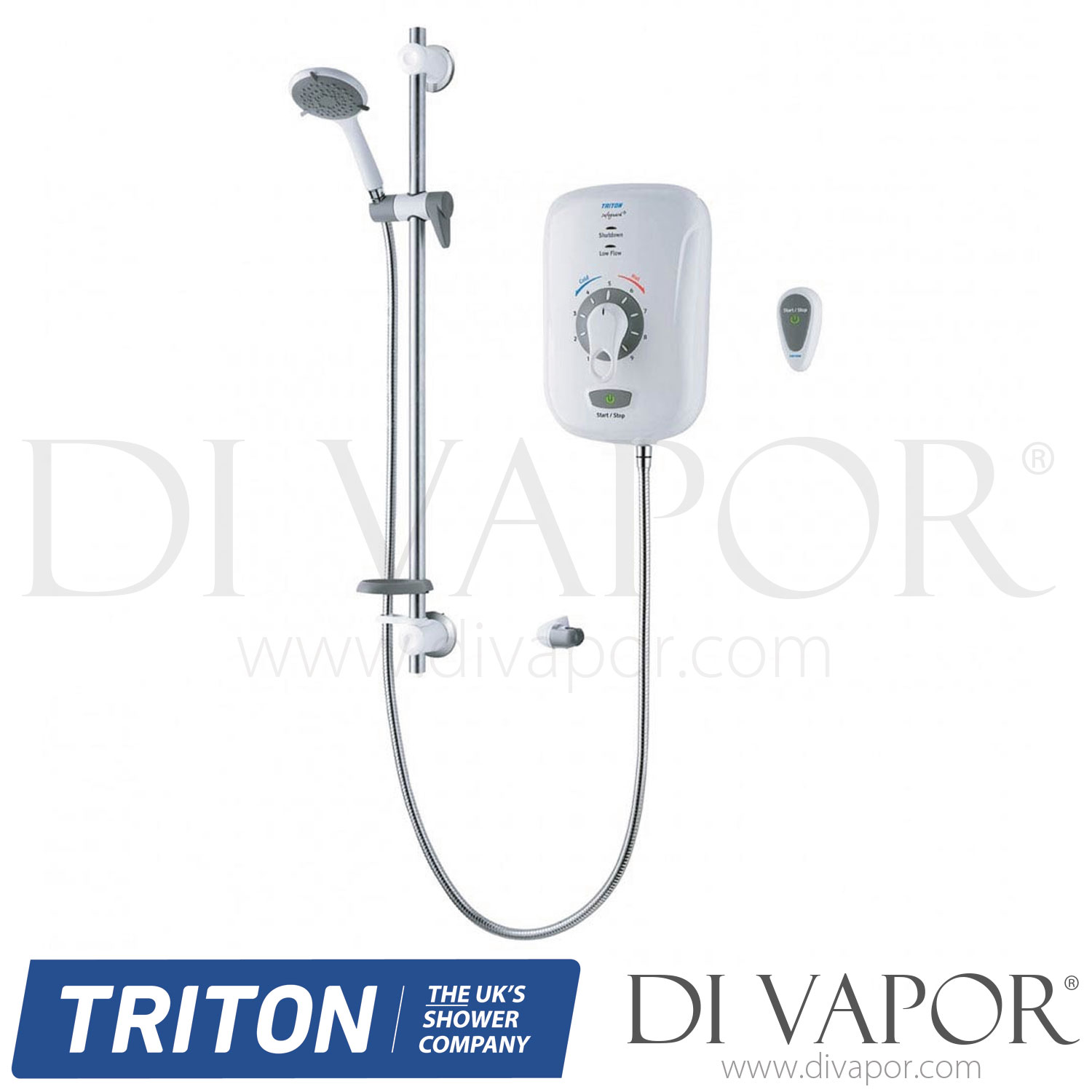 Triton CSGP08WGRBRSS Safeguard+ 8.5kW Thermostatic Electric Shower