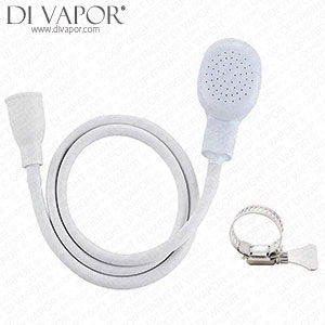 Juliyeh 2Pcs Pet Showerhead Single Tap Hand Held Pet Shower Sprayer for Bathtub Tap Bathing Sink Dog Shower Head Shower Spray Hose Connector White Spare Parts