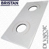 Bristan D282-097-B2 Slim Rectangular SM hole 2 control Brass Plate for SHW with DIV Chrome