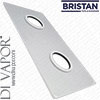 Bristan Slim Rectangular SM hole 2 control Brass Plate for SHW with DIV Chrome D282-097-B2