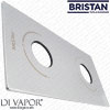 D282-097-B2 Bristan Slim Rectangular SM hole 2 control Brass Plate for SHW with DIV Chrome