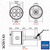 92mm 4-Way Diverter Cartridge 35mm Barrel Diameter with 55mm Spindle - 24 Splines