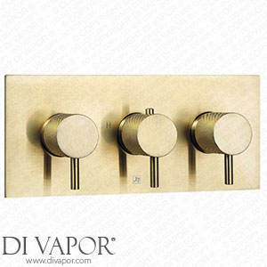 VOS 2 Outlet Concealed Thermostatic Shower Valve with Designer Handles - Brushed Brass (3 Handles) DH23693ABBR Spare Parts