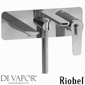 Riobel DJ21 Dee-J Wall-Mount Type T/P (Thermo/Pressure Balance) Coaxial Tub Filler with Hand Shower Spare Parts