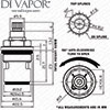 DVX443 42mm half Inch Ceramic Disc Cartridge Anti-Clockwise Open