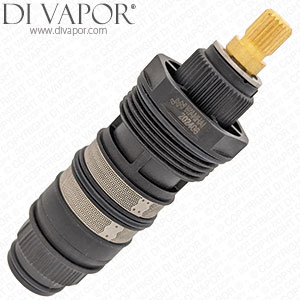 WANHAI Black Screw-in Thermostatic Shower Valve Cartridge 86mm Height x 28mm Diameter - 20 Splines (DVX8365)