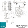 VADO DX 174251 CELSQ CP DX Spare Parts Diagram