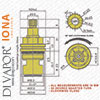 Damixa Iona Mixer Hot Tap Cartridge Diagram