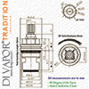 Damixa Tradition 4 hole Tap Cartridge Diagram