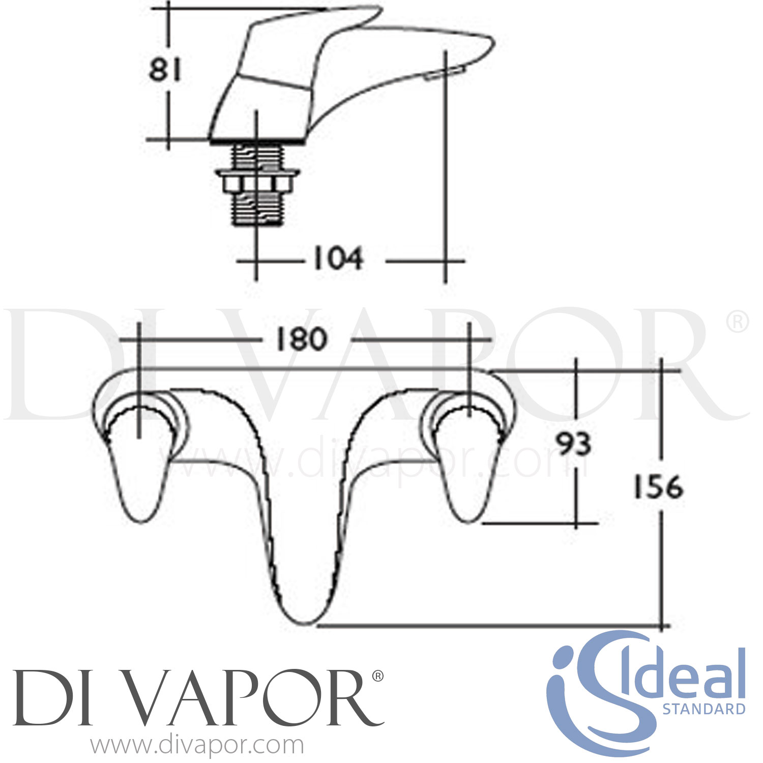 Ideal Standard E5412AA Ceramix Dual Control Two Taphole Bath Filler ...